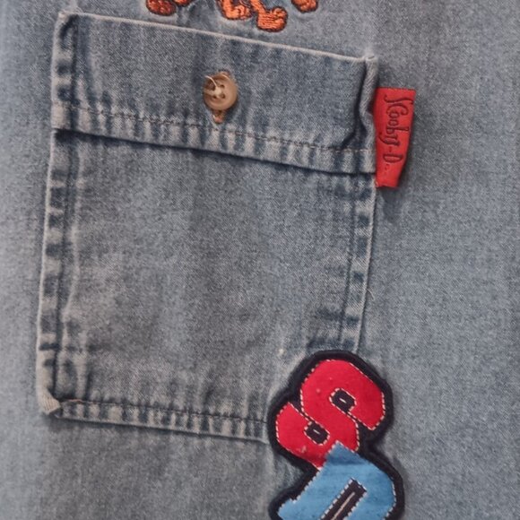 Vintage 2003 Scooby Doo Womens Plus Sz 22W/24W Denim Vest Pockets Sleeveless - Picture 3 of 6